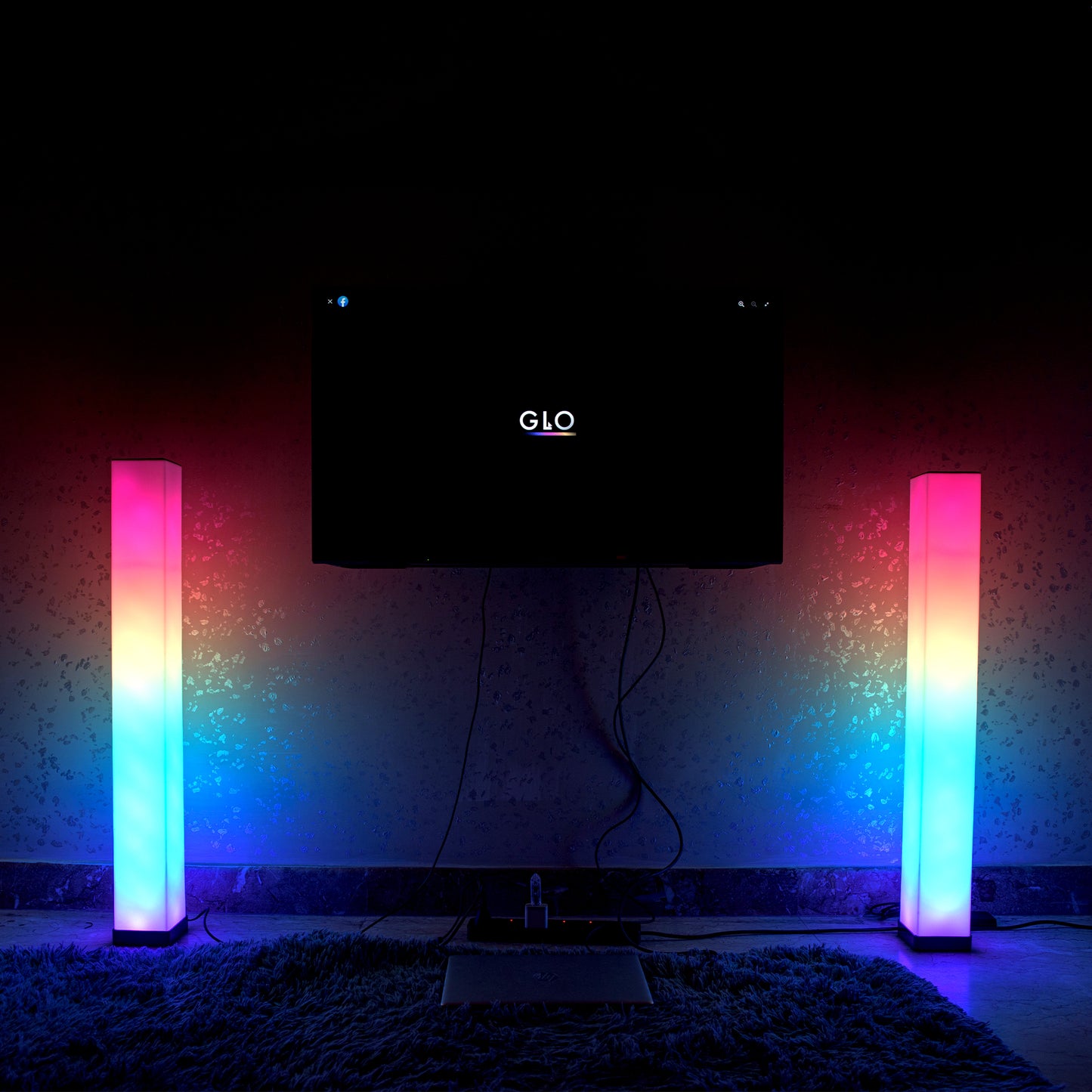 GLO Flow Smart LED Lamp - 360° Ambient Lighting with Music Sync - GLO Lights