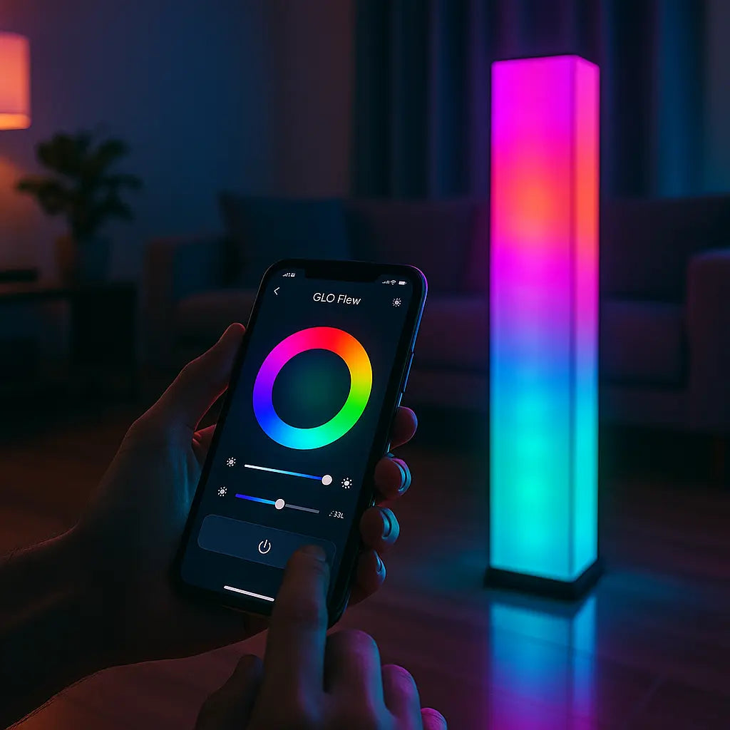 GLO Flow Smart LED Lamp - 360° Ambient Lighting with Music Sync