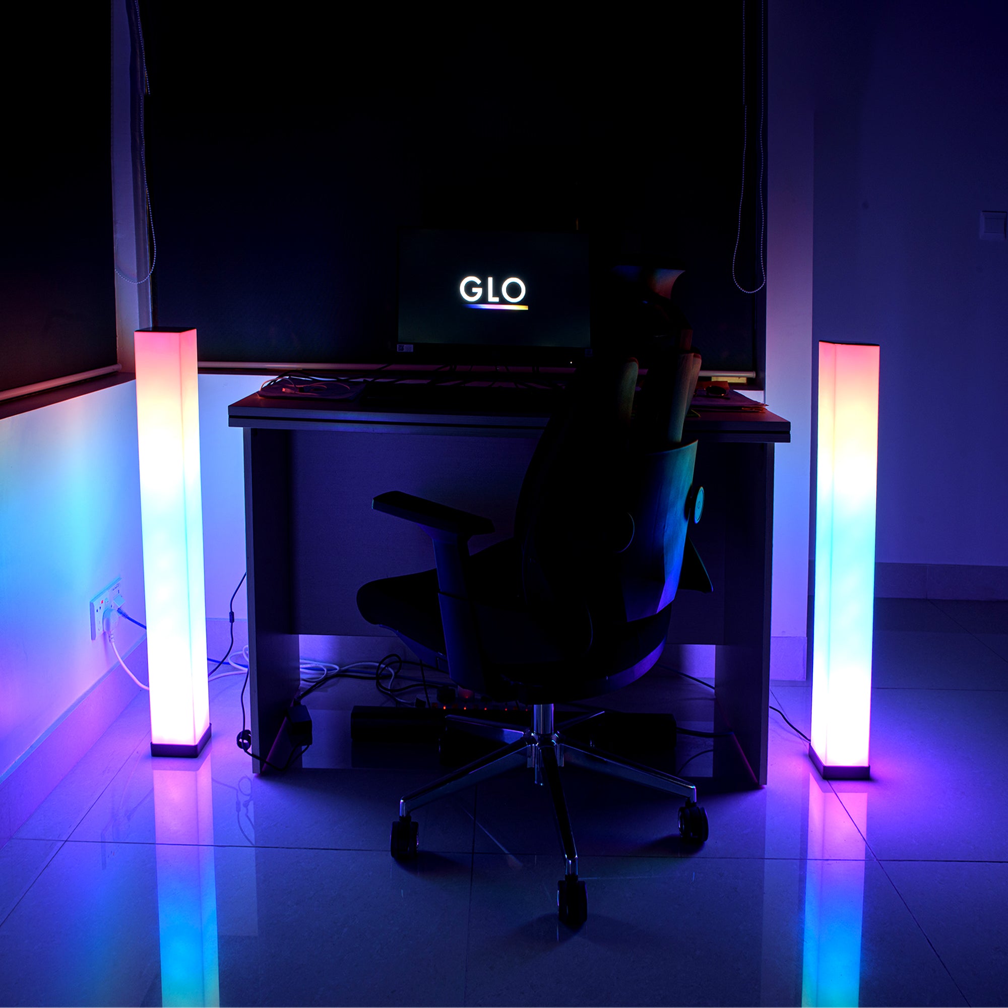 GLO Flow Smart LED Lamp - 360° Ambient Lighting with Music Sync - GLO Lights