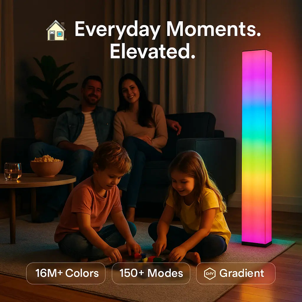 GLO Flow Smart LED Lamp - 360° Ambient Lighting with Music Sync