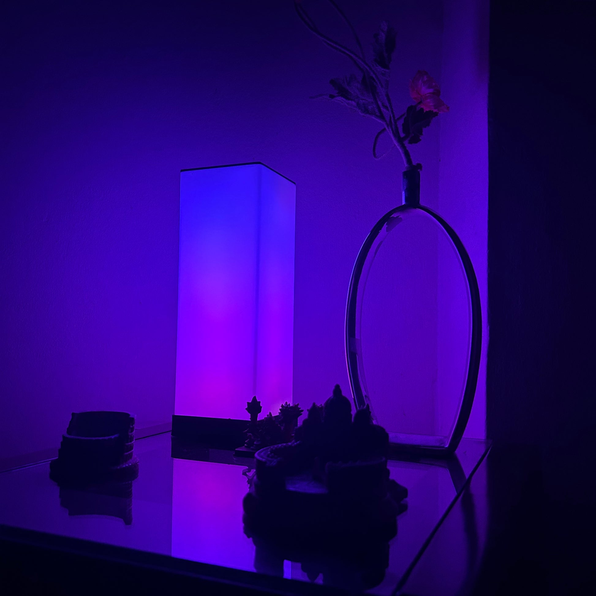 GLO Flow Mini Smart LED Lamp - Compact 360° Ambient Lighting with Music Sync - GLO Lights